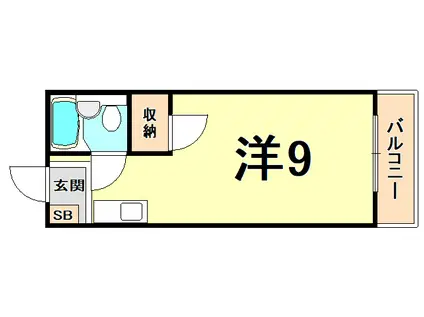 タートルハイツ(ワンルーム/3階)の間取り写真