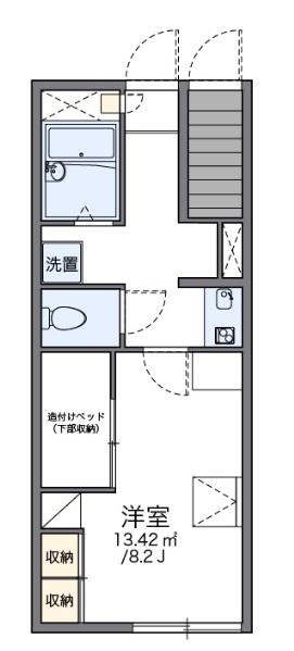 COMFORT(1K/1階)の間取り写真