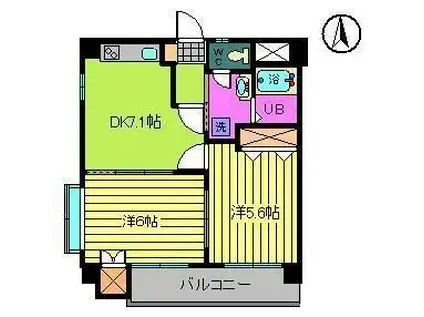 MARINE PALETTE II(2DK/3階)の間取り写真