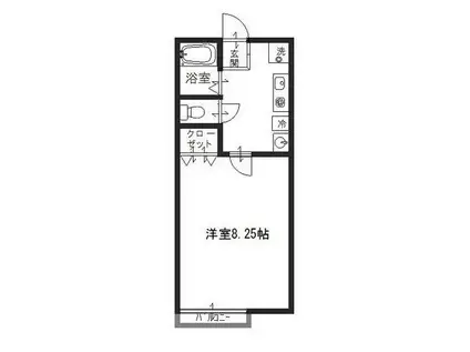 エトランス東洋高前(1K/2階)の間取り写真