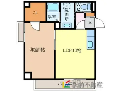 コア・フォレスタ(1LDK/3階)の間取り写真