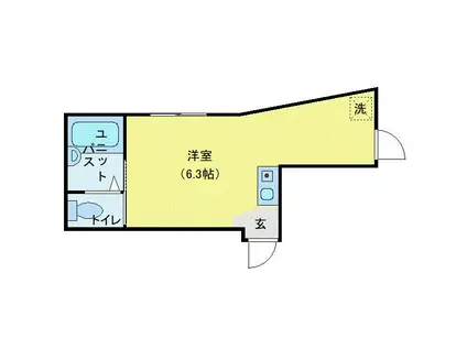 ピタアタ柴又(ワンルーム/1階)の間取り写真