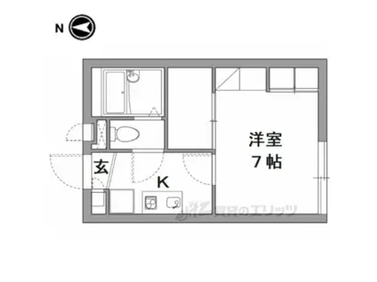 レオパレスレミネンス(1K/1階)の間取り写真