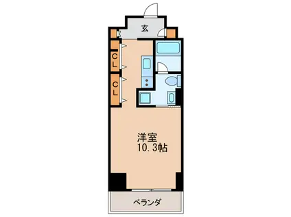 N.S.ZEAL泉(ワンルーム/11階)の間取り写真