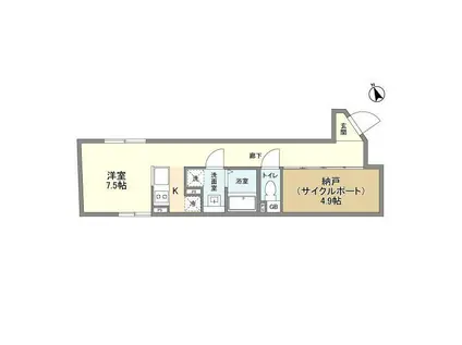 SPHERE YOYOGIUEHARA HILLTOP スフィア代々木(ワンルーム/3階)の間取り写真