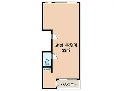 グローバル王子公園(ワンルーム/2階)の間取り写真