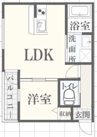 ボヌール英賀保駅前II(1LDK/2階)の間取り写真