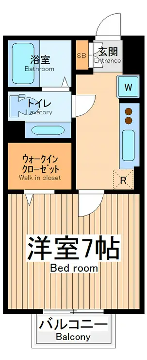 B-クレセント 2階階 間取り