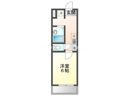 クレシタICHI(1K/3階)の間取り写真