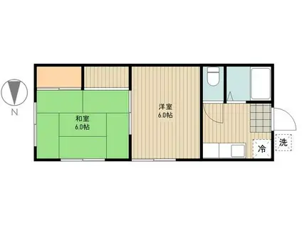 雅 11(2K/1階)の間取り写真