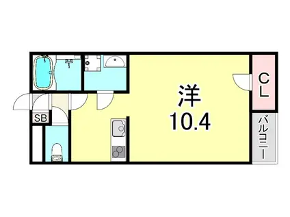 レオネクスト上甲子園(1K/2階)の間取り写真