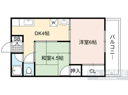 第2宮田マンション(2DK/2階)の間取り写真