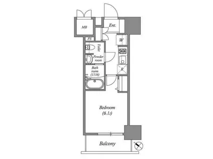 オーパスホームズ南行徳(1K/9階)の間取り写真