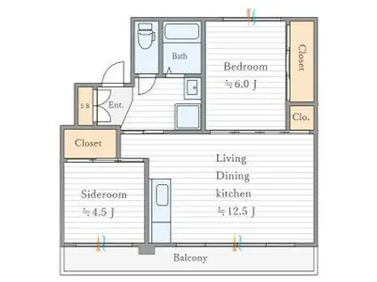 SKYCREST OUSHIOII(2LDK/4階)の間取り写真