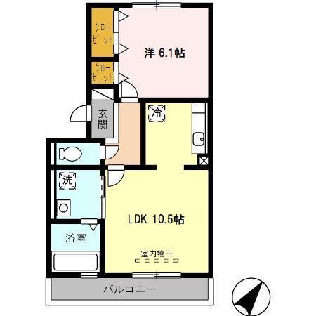コンフォール(1LDK/3階)の間取り写真