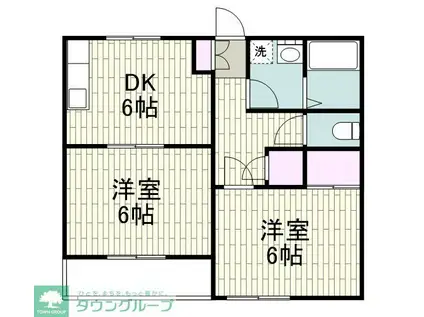 アティウスメゾンA(2DK/2階)の間取り写真