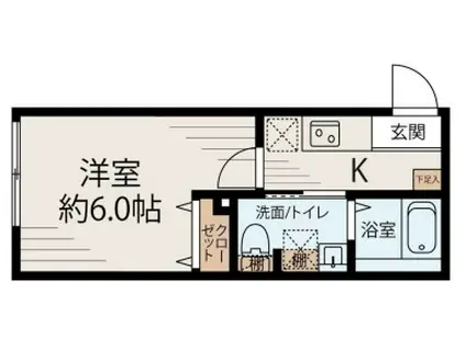 SAKURA U-TOKYO(1K/1階)の間取り写真