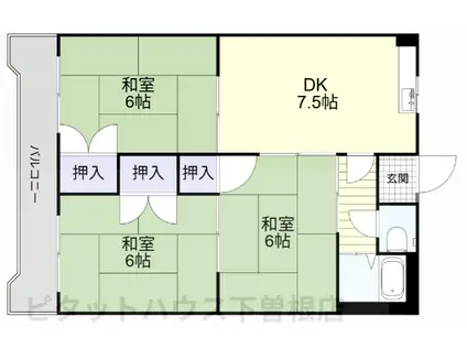 PLイースト曽根(3DK/2階)の間取り写真