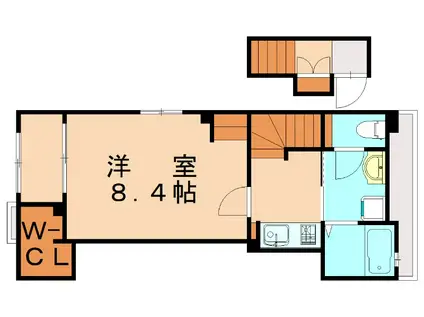 カーサ ラ ルーチェ II(1K/2階)の間取り写真