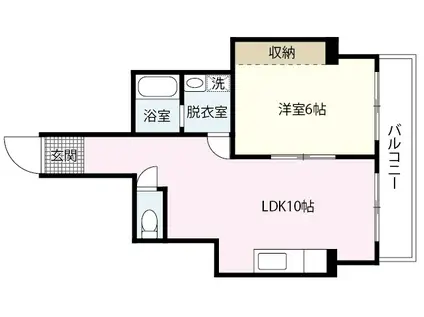 FELIO(1LDK/3階)の間取り写真