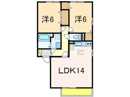 セジュールヤマト(2LDK/1階)の間取り写真