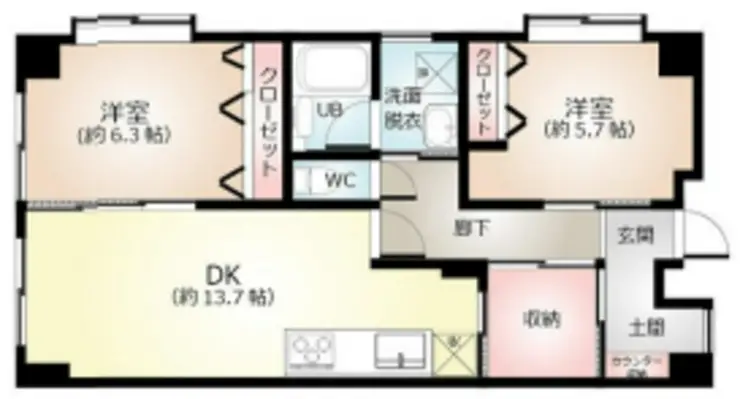 クリスタルマンション 2階階 間取り