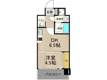 プレジオ江坂II(1DK/9階)の間取り写真