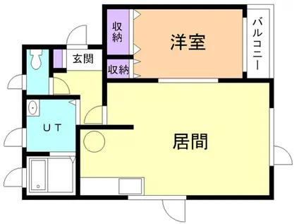 ハイツイーストII(1LDK/1階)の間取り写真