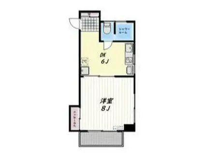 CREA(1DK/2階)の間取り写真