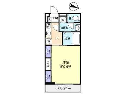 リブリ・M 習志野台(1K/1階)の間取り写真