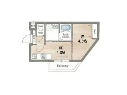 KORE・YIELD千里丘(1DK/2階)の間取り写真