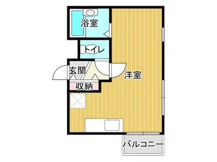 レリブ植松(ワンルーム/1階)の間取り写真