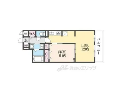 ノルドフィウ―メ(1LDK/2階)の間取り写真