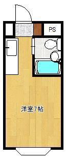 PLイースト北九大前(ワンルーム/5階)の間取り写真
