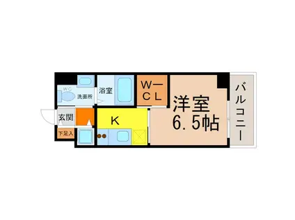 KDX千早レジデンス(1K/10階)の間取り写真