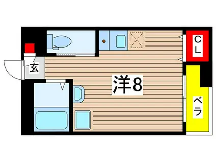 ライスランド2番館(ワンルーム/3階)の間取り写真