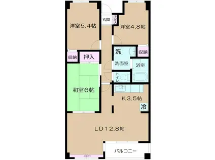 シルクフォルム(3LDK/2階)の間取り写真