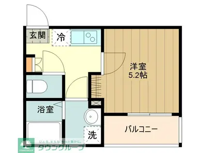 フルセイル西八王子II(1K/2階)の間取り写真