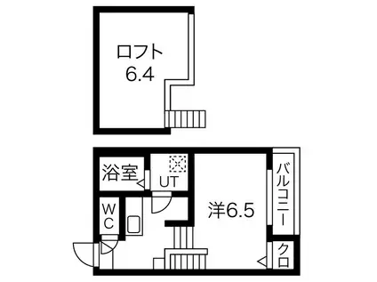 NEXSTAGE堀田(1K/2階)の間取り写真