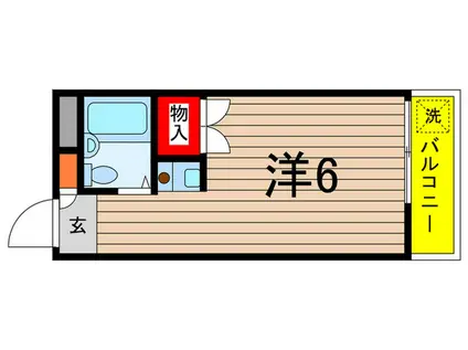 Jハウス向ヶ丘(ワンルーム/1階)の間取り写真