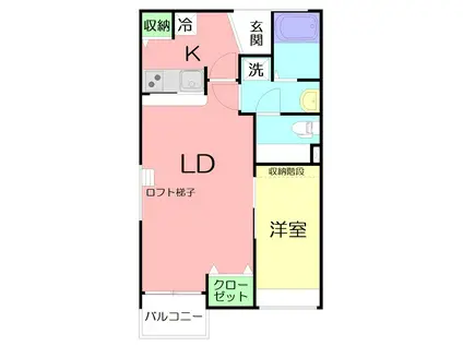 フォルケホイスコーレ湘南(1LDK/1階)の間取り写真