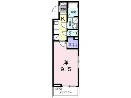 サンリットウエストJ(1K/2階)の間取り写真