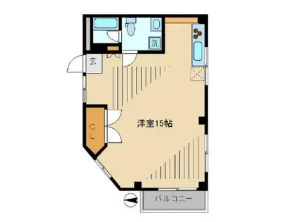 メゾンイシイ(ワンルーム/4階)の間取り写真