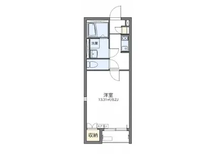 レオネクスト東浜(1K/2階)の間取り写真