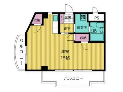 ロイヤルマンション幸塚(ワンルーム/4階)の間取り写真