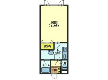 N HAPPINESS 美原(1K/3階)の間取り写真