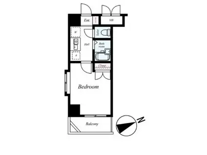メインステージ平和島(1K/2階)の間取り写真