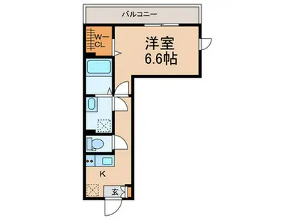 アーバンライフ津田沼(1K/1階)の間取り写真