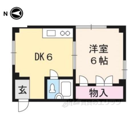 メゾンドぺぺ(1DK/2階)の間取り写真