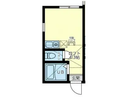 ユナイト宮崎台マイ・フェア・レディ(ワンルーム/2階)の間取り写真